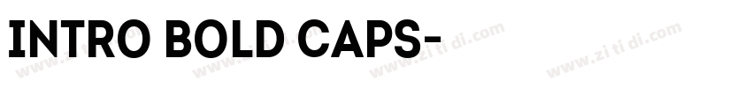 Intro Bold Caps字体转换